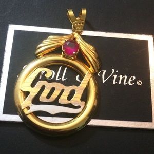 18k gold pendant.